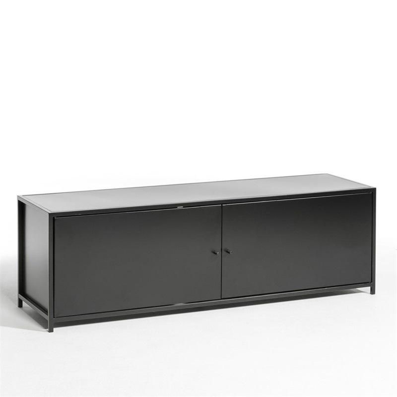 New Classical Design Black Modern Wooden TV Cabinet with Cabinets