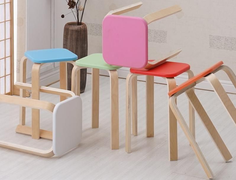 Multi-Layer Board Material, Paint Sprayed KD Stool