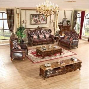 European Elegant Living Room Furniture Leather Sofa E122