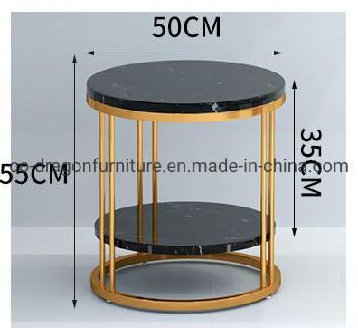 Modern Double Layer Side Table with Top for Home Furniture