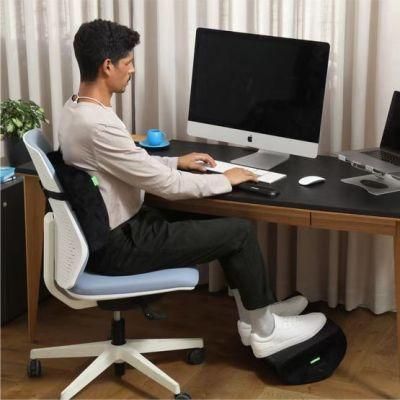 Adjustable Height Rest Under Desk Memory Foam Foot Stool