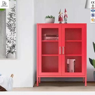 Living Room Storage Cabinet Metal Home Colorful Cupboard