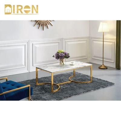 China Wholesale Modern Living Room Furniture Bedroom Set Stainless Steel Coffee Table