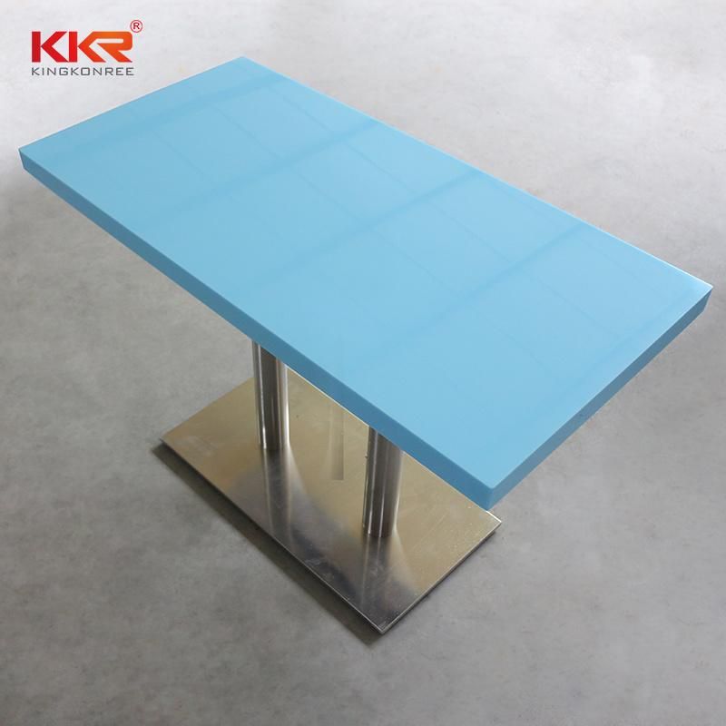 Factory Luxury Rectangle 6 Persons Artificial Stone Restaurant Table