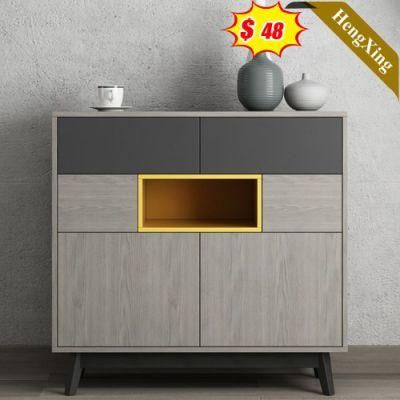 Modern Wooden MDF China Factory Office Living Room Furniture Light Grey Color Storage Drawers Cabinet