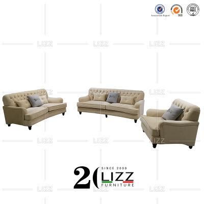 Modern European Living Room Soft Leisure Velvet Fabric Sofa Furniture