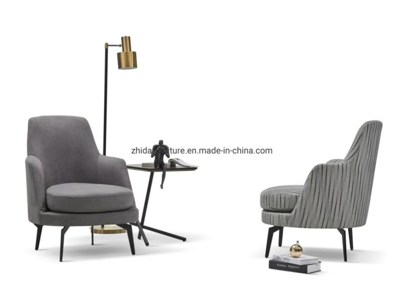 Living Room Hot Sale Modern Style Hotel Furniture Fabric High Back Relax Leisure Armchair