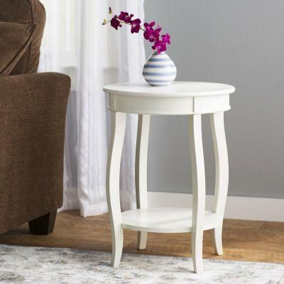 White UV Painting Accent Round Home Furniture Set Coffee Tables for Living Room