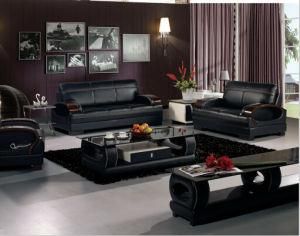 Modern Office Furniture Leather Sofa with Wood