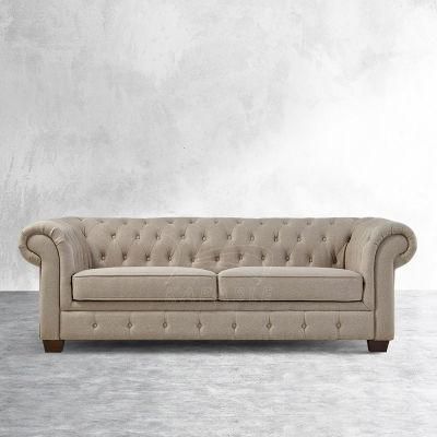 Traditional Chesterfield Leather Couch Upholstered Home Furniture Classic Fabric Tufted Sofa Set for Living Room Sets