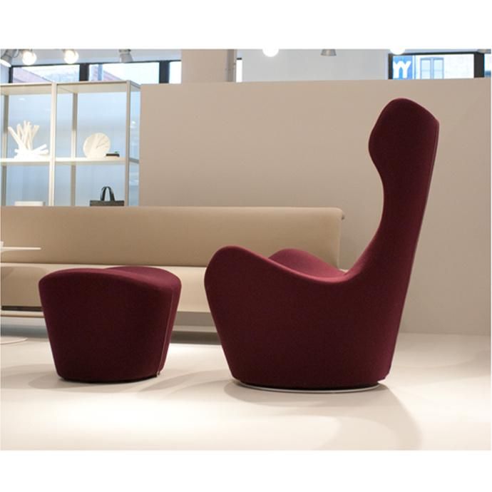 Velvet Grande Papilio Chair with Ottoman