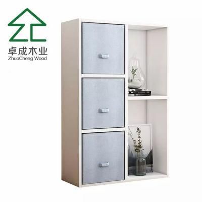 15mm Particle Board Faced Melamine Bookcase with Drawers