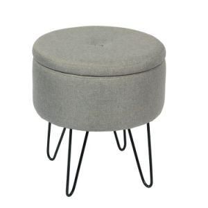 Knobby Home Furniture Velvet Storage Stool Footrest Ottoman