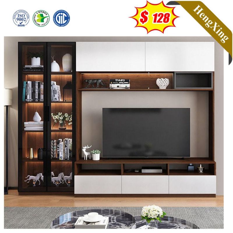Luxury Modern Home Furniture Wooden TV Unit MDF Melamine Laminated TV Stand Cabinet