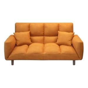 Sofa Bed Multi-Functional Fabric Simple Fashion Folding Orange Modern Living Room Sofa Solid Wood Sofa Frame European Style