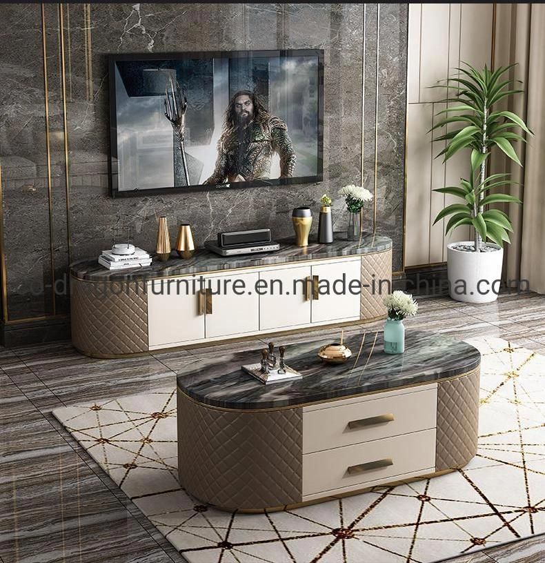 Luxury Coffee Table with Marble Top for Living Room Furniture