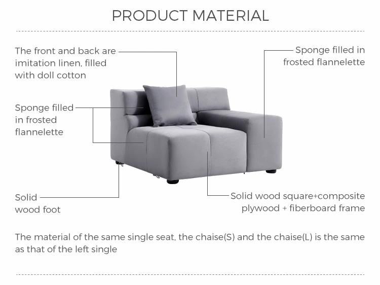 Linsy En 1021 Fabric Cloud Living Room Sofa Modular in China Tbs022