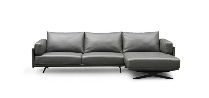 Fashion Leisure Chair Home Furniture Italian Style Leather Sofa Modern Living Room Sofa