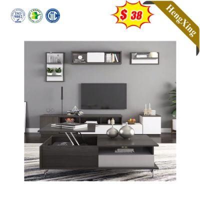 Modern Design Dark Grey Mixed Black Home Living Room Furniture Storage Drawers TV Stand