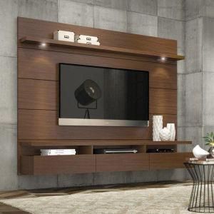 2019 Top-Rated Brown Wall Mounted TV Cabinet with LED Light