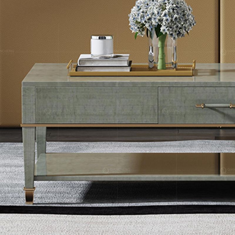 Creative Light Green Color Drawer Cabinet Coffee Table