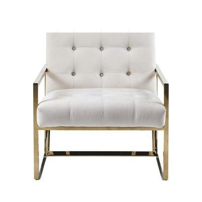 Living Room Leisure Fabric Metal Leg Single Hotel Sofa Chair