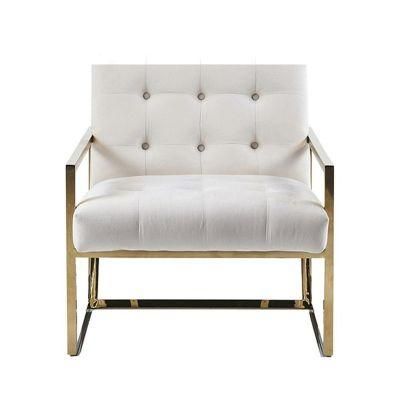Living Room Leisure Fabric Metal Leg Single Hotel Sofa Chair