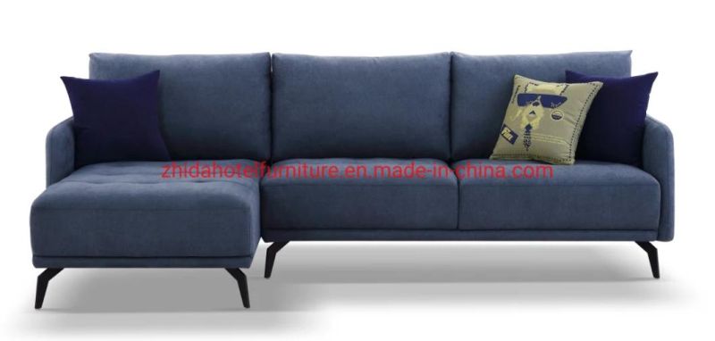 Apartment Modern Fabric Living Room L Shape Sectional Sofa for Home Use