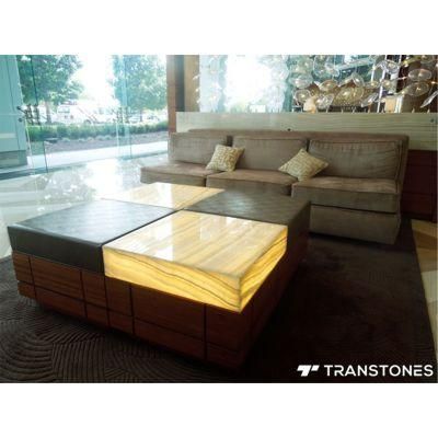 Artificial Onyx Translucent Stone Panel Alabaster Marble for Tea Table