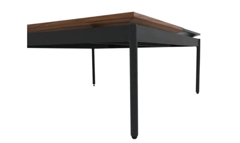 New Design Wooden Coffee Table with Metal Frame Living Room Furniture Side Table