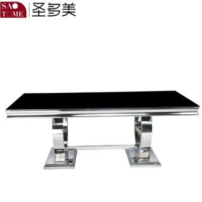 Modern Practical Living Room Furniture Stainless Steel Rectangular Coffee Table