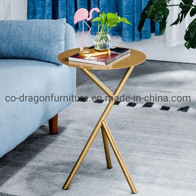Luxury Fashion Home Furniture Steel Frame Side Table with Top
