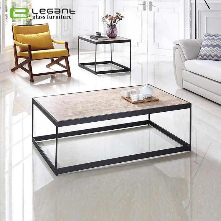 Simple Living Room Glass Furniture Glass Coffee Tea Tables