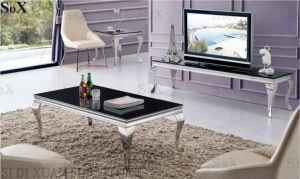 Modern Stylish Glass Tea Table, High Gloss Glass Coffee Table for Living Room Furniture