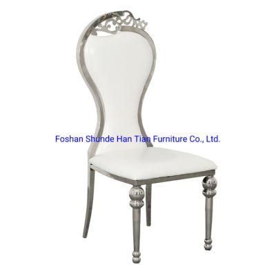 Silver Satin Chair Covers for Wedding Event European Furniture Design Hotel Living Room Chairs