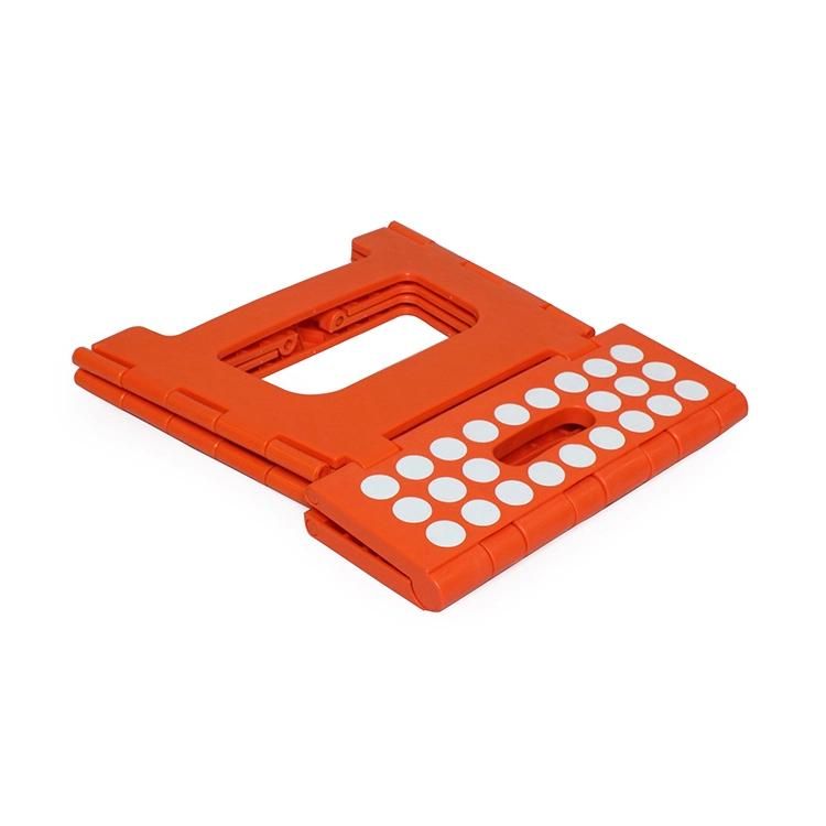 White DOT Plastic Latch 25 High Folding Plastic Stool