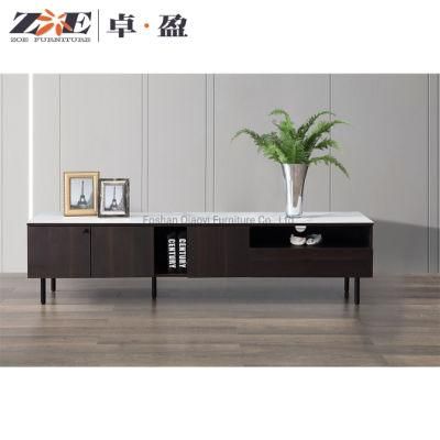 New Luxury Home Furniture TV Stand Unit Cabinet Marble Top with Round Coffee Table Modern Living Room Furniture