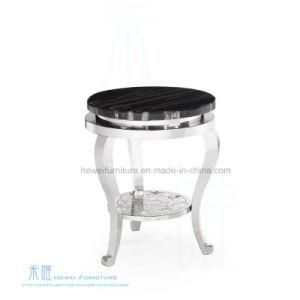 Modern Living Room Stainless Steel Round Coffee Table (HW-0047T)