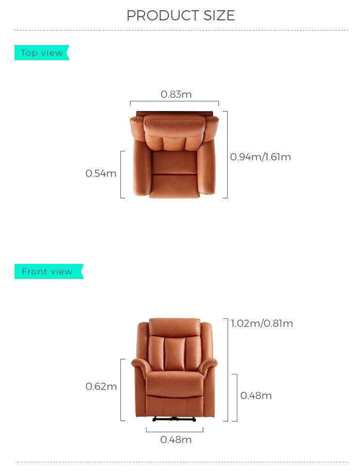 Linsy Stainless Steel Sponge China Manual Chair Fabric Recliner Sofa