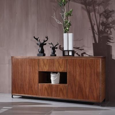Living Room Furniture Modern Wood Side Cabinet Straight Edge
