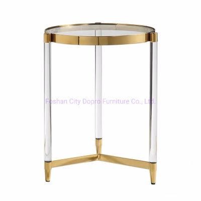 Popular Modern Acrylic Transparent Metal End Table