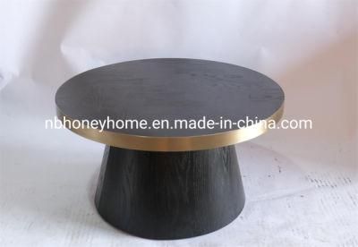 Herringbone Table with Metal Round Coffee Table