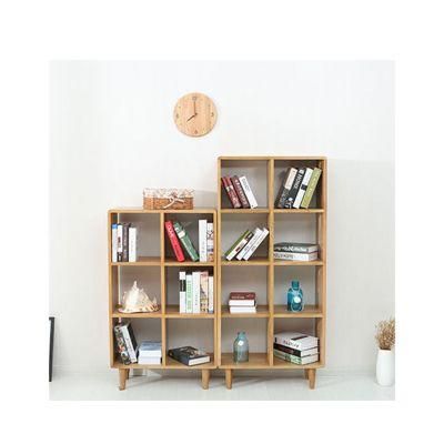 New Customized Cube Bookcase Modern Wooden Book Storage Shelf for Home Library Solid Oak Wood Bookcase