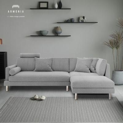 Non Inflatable Modern Furniture Home Recliner Fabric Corner Sofa