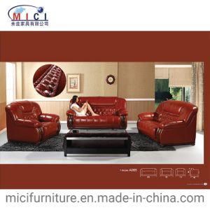 European Home Antique Furniture Wood and Leather Sofa Set