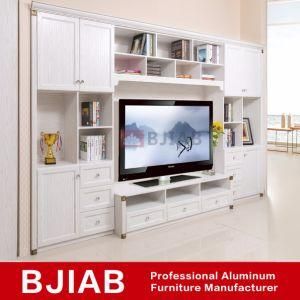 Customized Modern White Oak Home Furniture Aluminum TV Stand