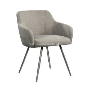 New Design Home Furniture Living Room Chair Metal Legs Dining Chair with Optional Colors Velvet Fabric