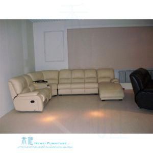 Modern Leather Recliner Sofa for Home Theater (DW-6012-2S)
