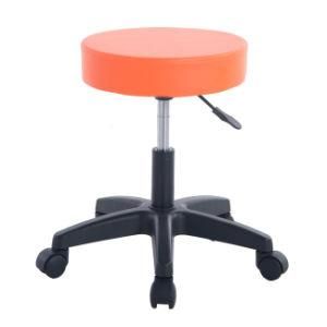 Modern Hydraulic Drafting PU Leather Stainless Steel Frame Bar Stool with PU and Leather Cushion