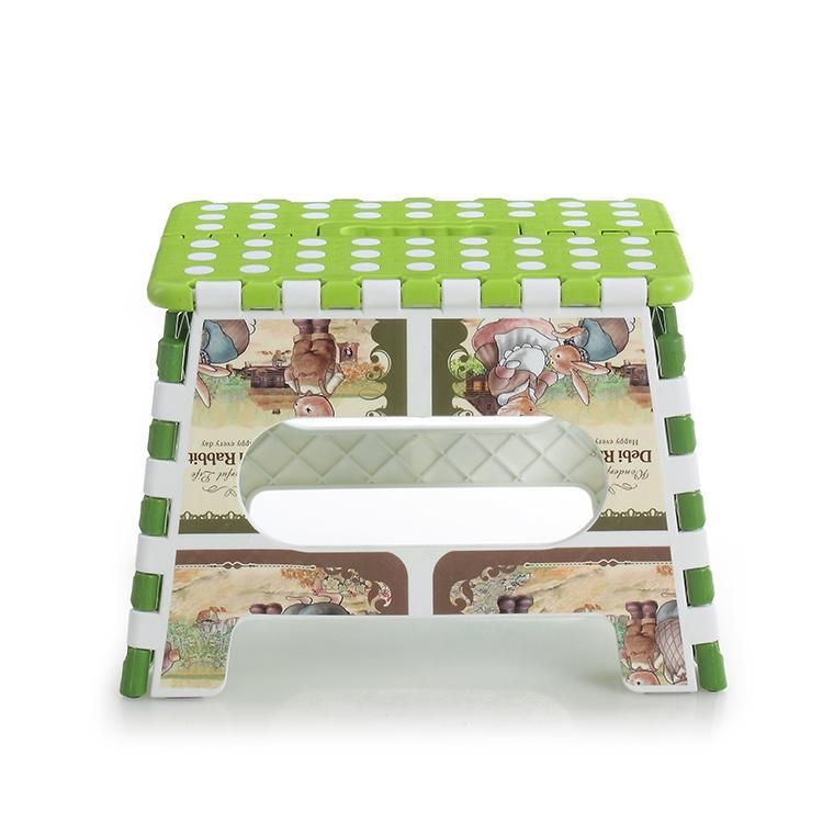 Customized Heat Transfer Printing Plastic Folding Stool, Outdoor Stool